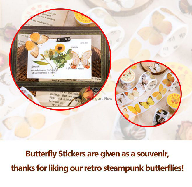 3pcs Set Steampunk Red Lacewing Butterfly 3D Metal Model Kits for Women 3pcs Set Steampunk Red Lacewing Butterfly 3D Metal Model Kits for Women