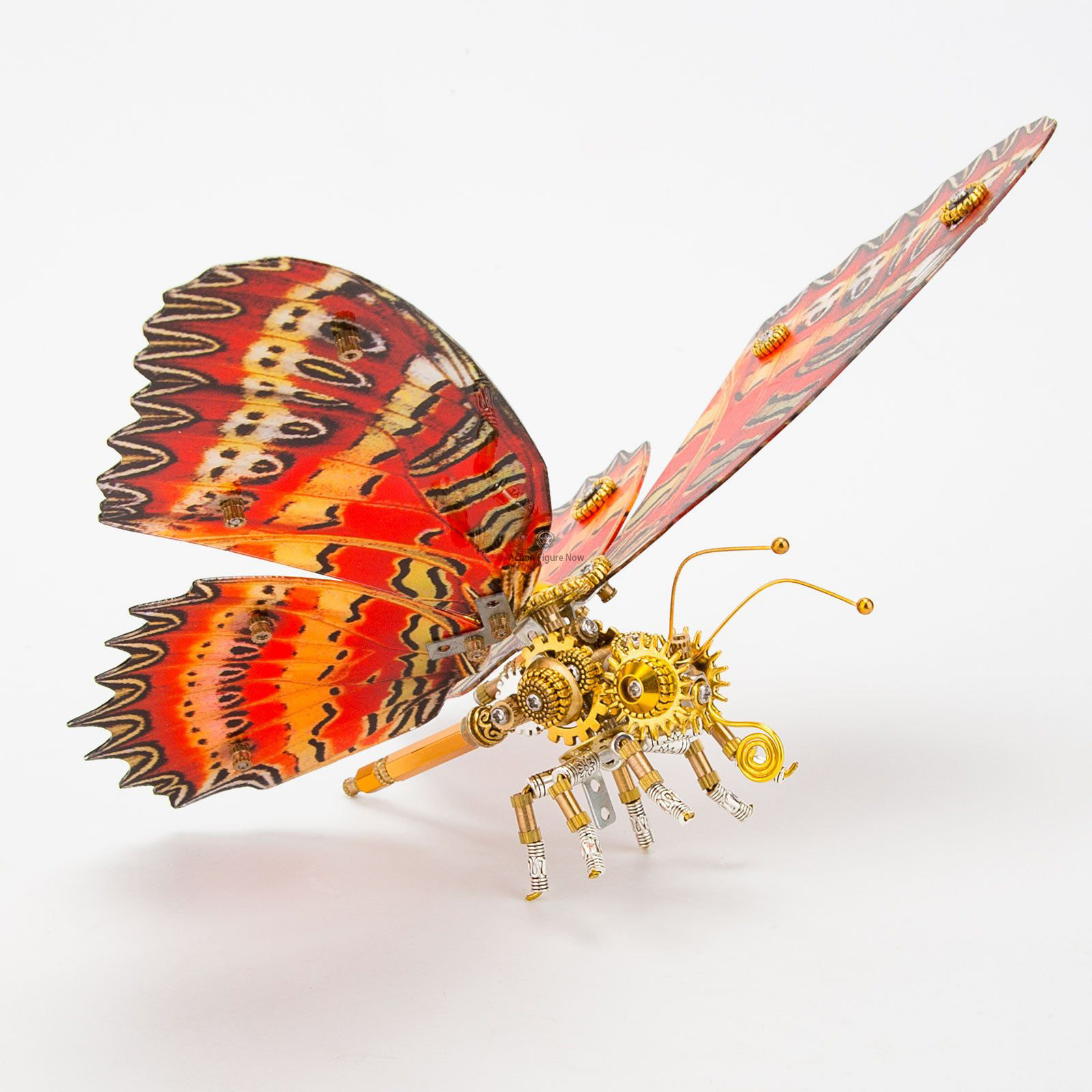3pcs Set Steampunk Red Lacewing Butterfly 3D Metal Model Kits for Women 3pcs Set Steampunk Red Lacewing Butterfly 3D Metal Model Kits for Women