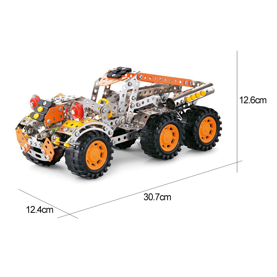 479-Piece Metal Six-Wheeled Racing Car Assembly Model Kit - STEAM Toys 479-Piece Metal Six-Wheeled Racing Car Assembly Model Kit - STEAM Toys
