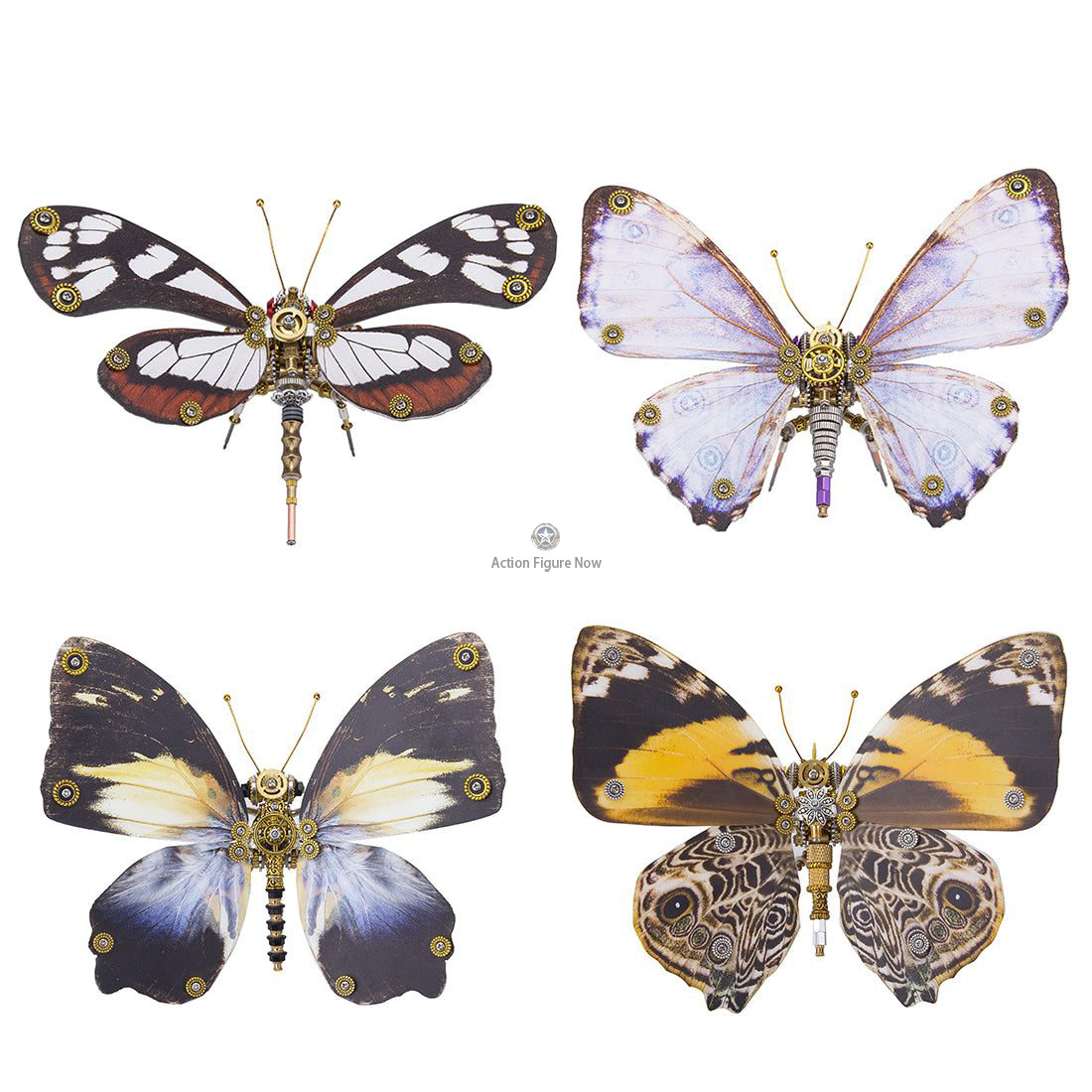 4pcs Steampunk Purple Morpho Butterfly 3D Metal Craft Kit 4pcs Steampunk Purple Morpho Butterfly 3D Metal Craft Kit