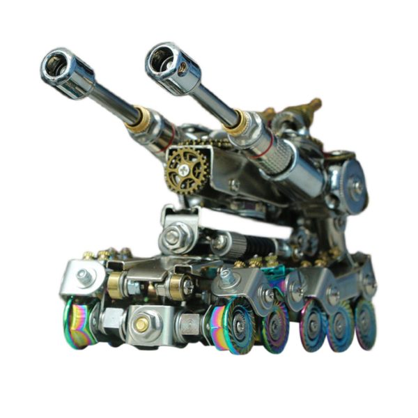 569-Piece Transformable Tank 3D Metal Model Kit DIY Assembly Phone Holder