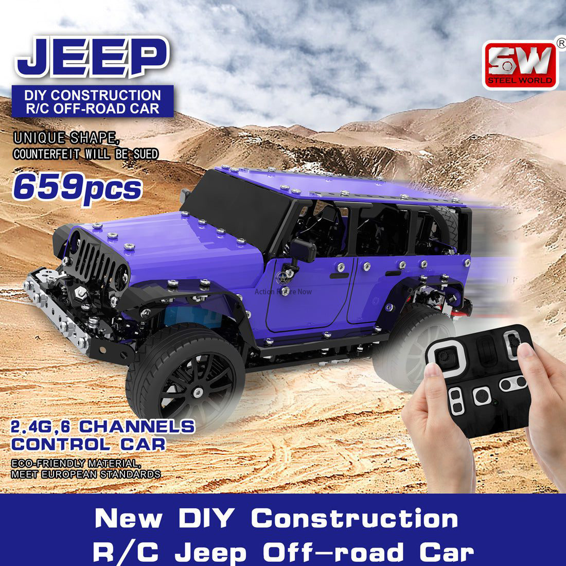 659Pcs 1:16 RC Off-road Vehicle 3D Metal Building Blocks Puzzle Model Toy 659Pcs 1:16 RC Off-road Vehicle 3D Metal Building Blocks Puzzle Model Toy