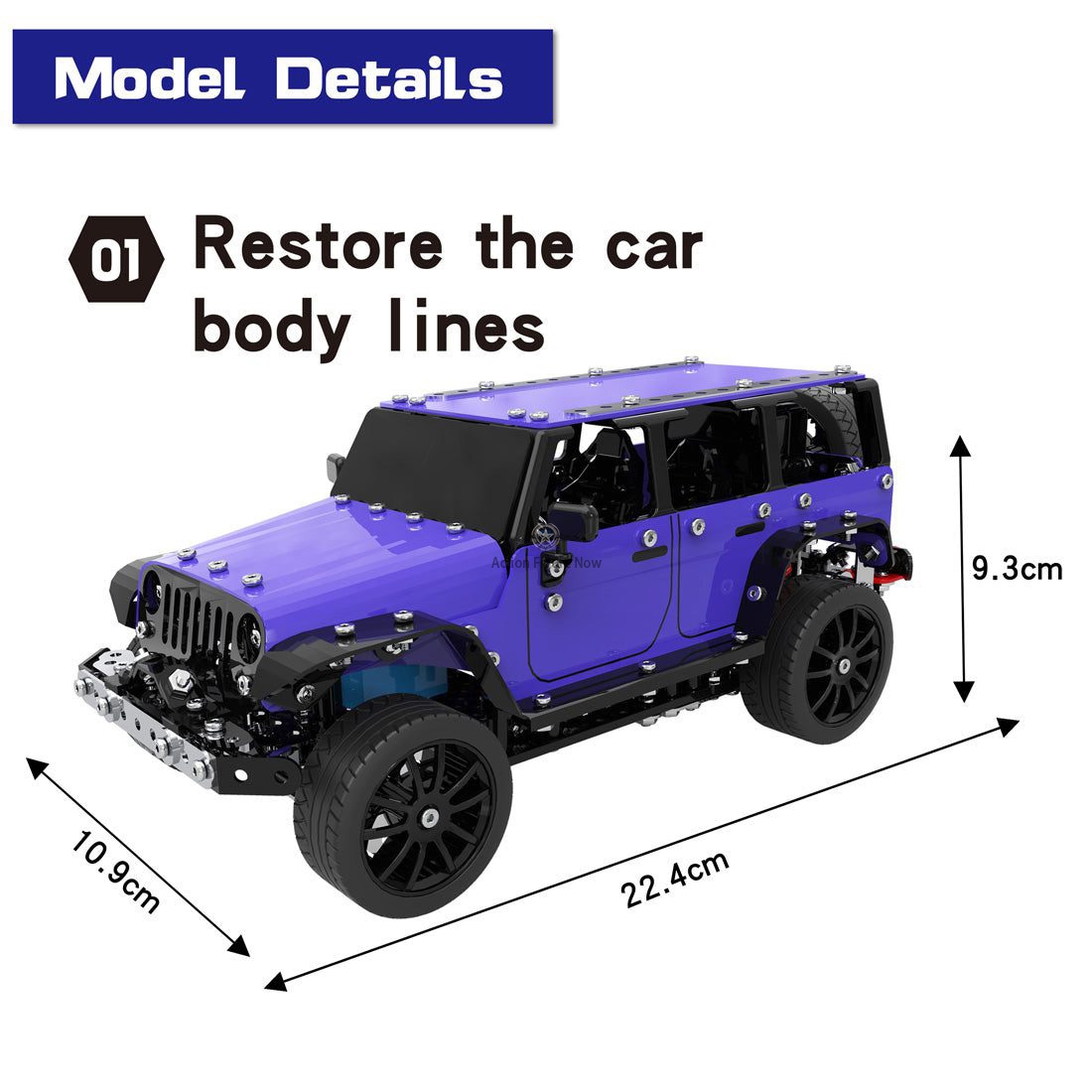 659Pcs 1:16 RC Off-road Vehicle 3D Metal Building Blocks Puzzle Model Toy 659Pcs 1:16 RC Off-road Vehicle 3D Metal Building Blocks Puzzle Model Toy