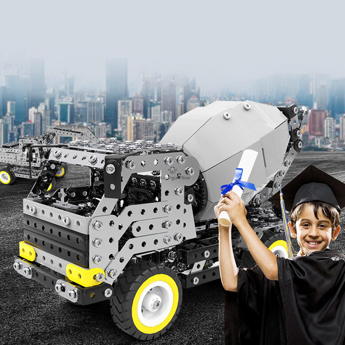 DIY 3D Metal Puzzle Cement Truck Model Kit DIY 3D Metal Puzzle Cement Truck Model Kit