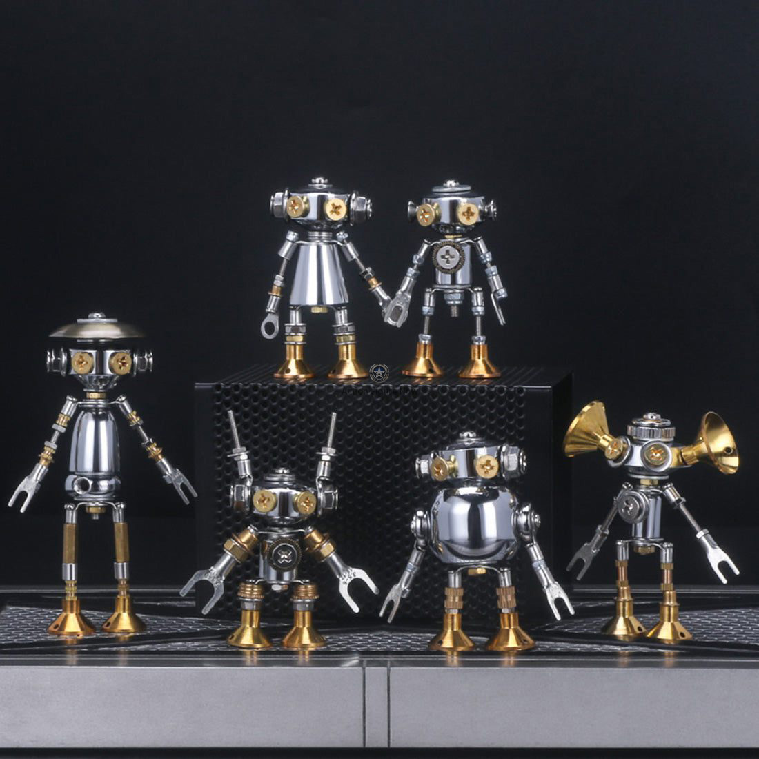 6PCS 3D Metal Mini White-Collar Mecha Office Series Model Building Kits 6PCS 3D Metal Mini White-Collar Mecha Office Series Model Building Kits