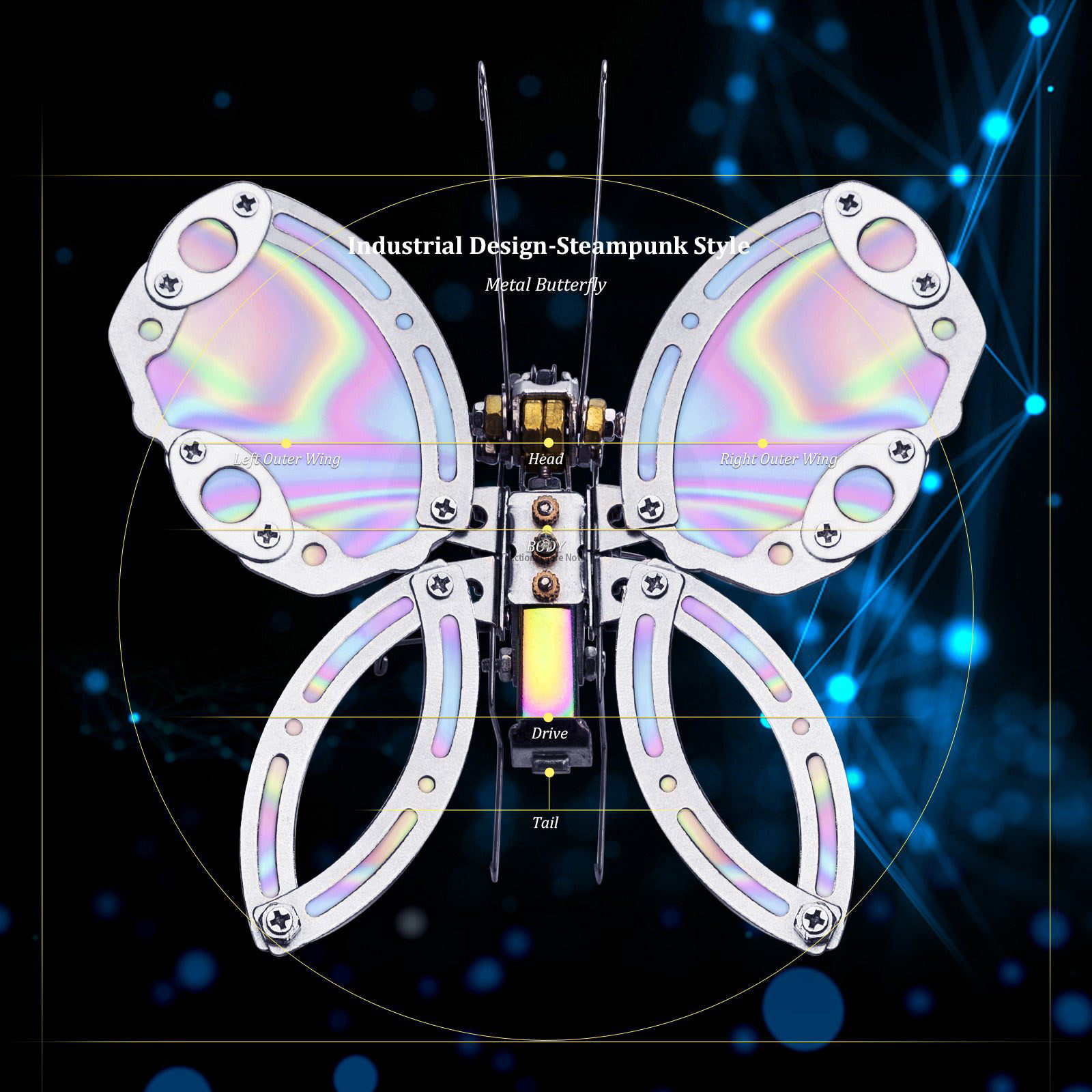 3D Steampunk Butterflies: 6-piece DIY Kit In A World of Chaos 3D Steampunk Butterflies: 6-piece DIY Kit In A World of Chaos