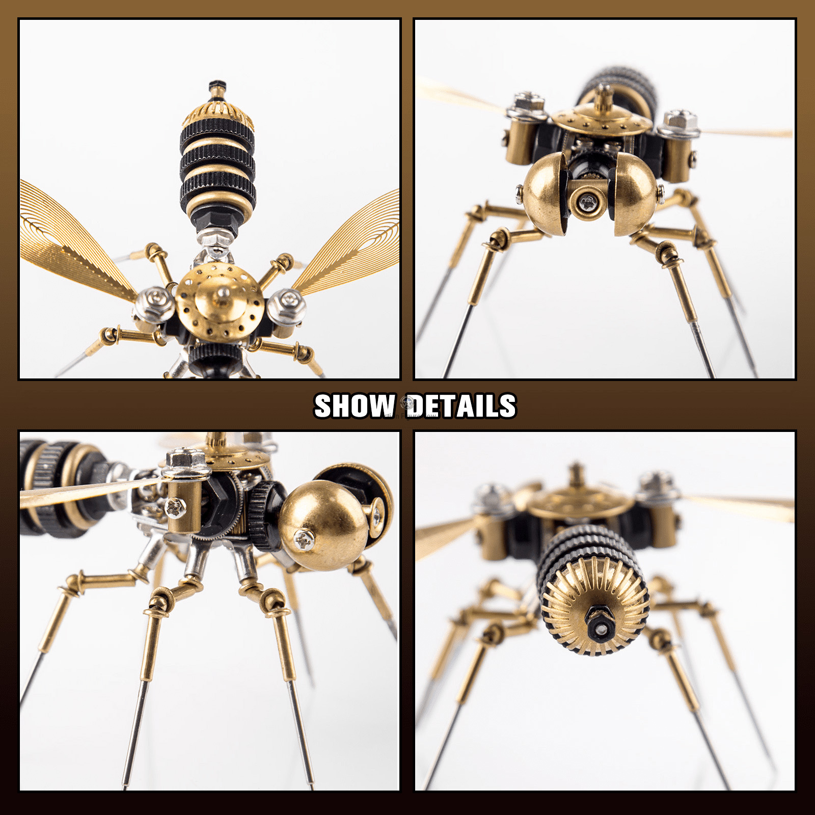 6 Pieces Steampunk Tiny Insect Metal DIY Model Kit 6 Pieces Steampunk Tiny Insect Metal DIY Model Kit