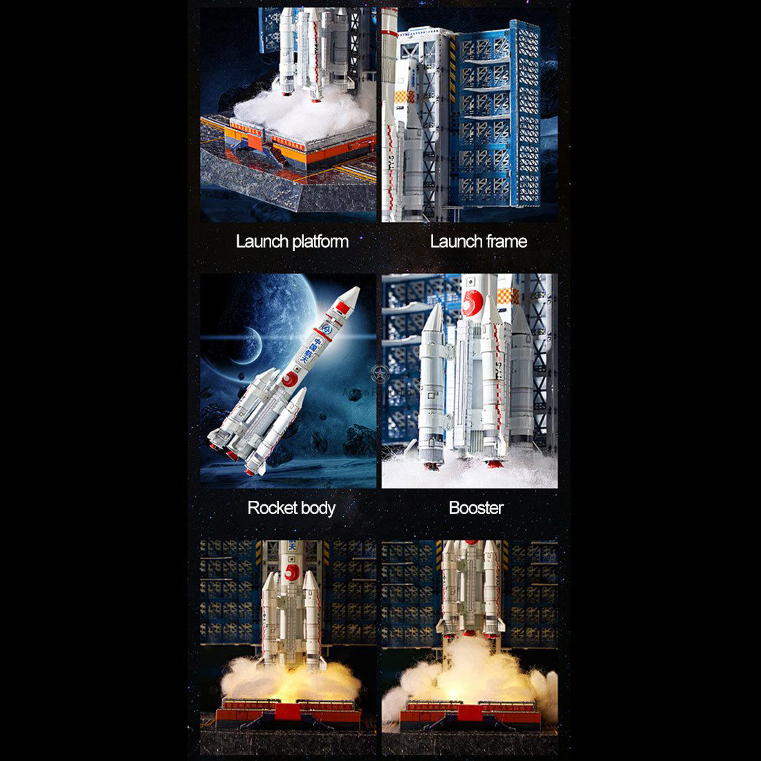72-Pcs 3D Metal Assembly Model DIY Spacecraft Model of The Long March 5 72-Pcs 3D Metal Assembly Model DIY Spacecraft Model of The Long March 5