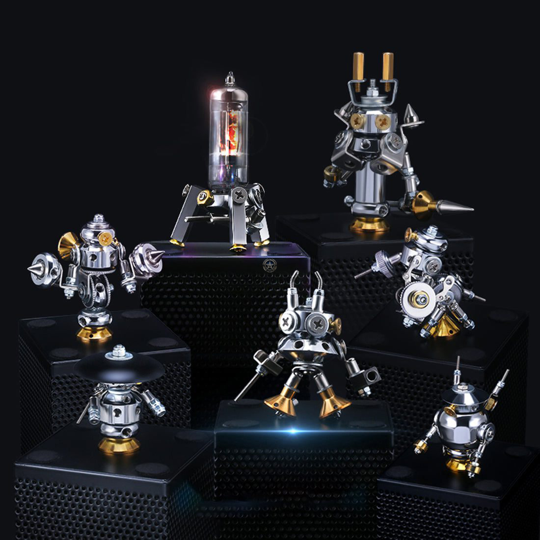 7Pcs DIY Metal Earth Defending Special Forces Mini Mecha Assembly Model Kit Mystery Pack 7Pcs DIY Metal Earth Defending Special Forces Mini Mecha Assembly Model Kit Mystery Pack