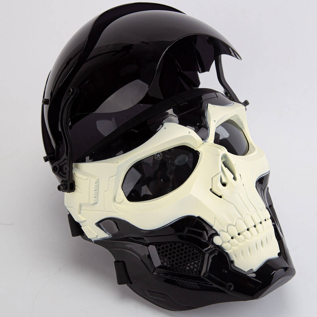 Punk Mecha Skull Head Mask for Men's Costume Cosplay Prop for Halloween Parties : Green Punk Mecha Skull Head Mask for Men's Costume Cosplay Prop for Halloween Parties : Green