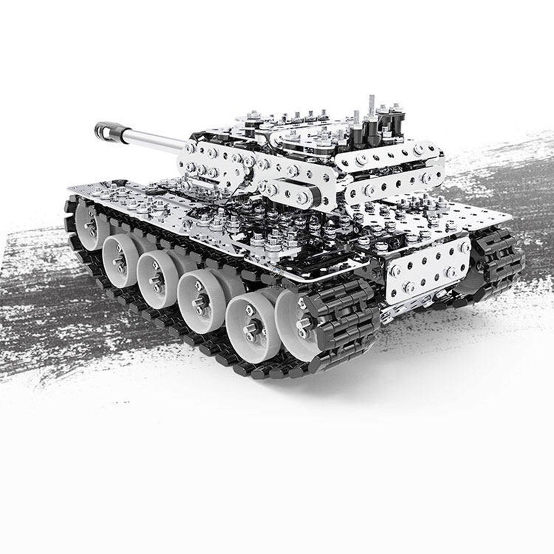 843-Piece 3D Military Tank Metal Assembly Model Kit Puzzle Toy for