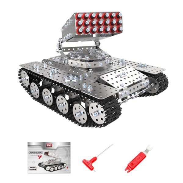 939 Pieces 3D DIY Tank Metal Model Building Kit for Adults Teens, Handmade Assembly 3D Metal Puzzle Game Toys