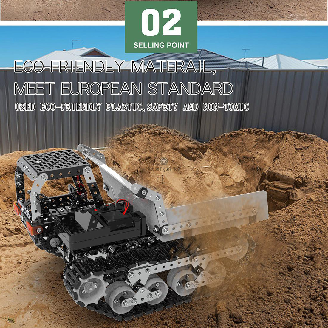 934Pcs 2.4Ghz 10CH Metal RC Tracked Dump Truck Model Puzzle 934Pcs 2.4Ghz 10CH Metal RC Tracked Dump Truck Model Puzzle