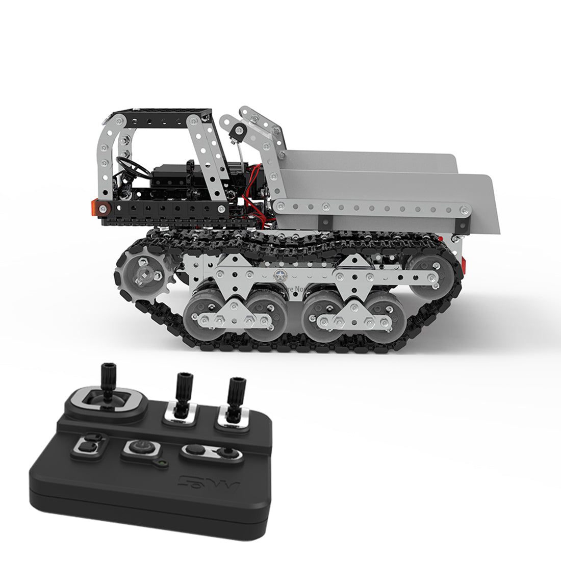 934Pcs 2.4Ghz 10CH Metal RC Tracked Dump Truck Model Puzzle 934Pcs 2.4Ghz 10CH Metal RC Tracked Dump Truck Model Puzzle