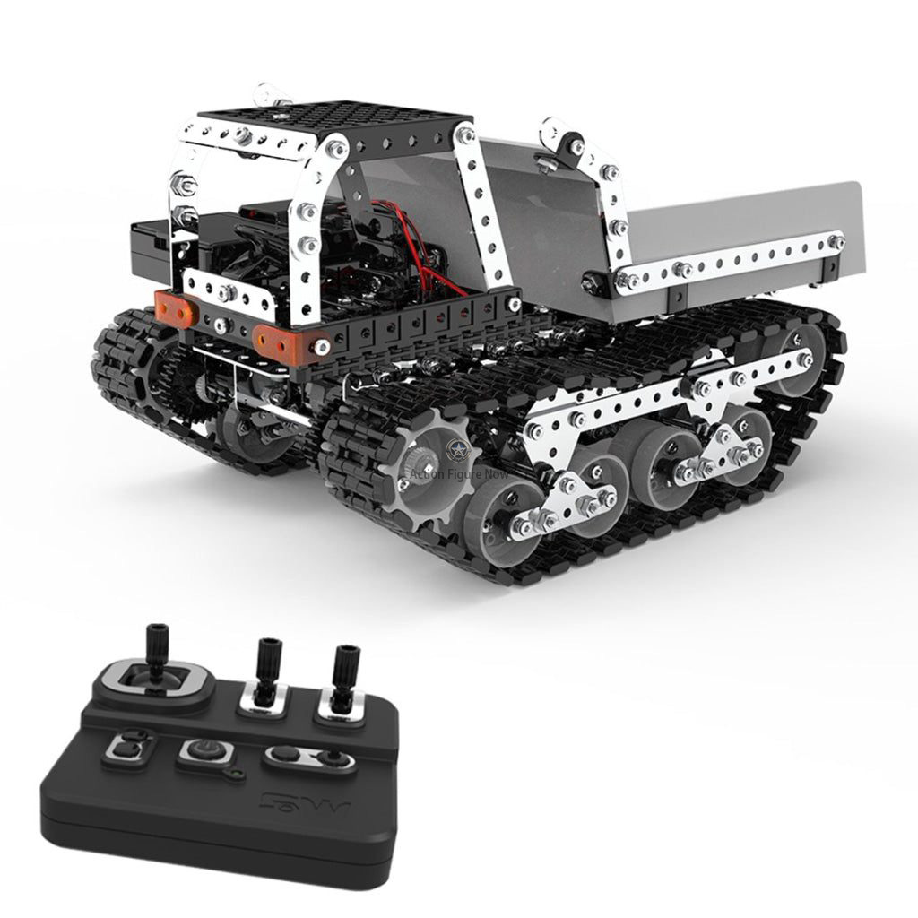 934Pcs 2.4Ghz 10CH Metal RC Tracked Dump Truck Model Puzzle 934Pcs 2.4Ghz 10CH Metal RC Tracked Dump Truck Model Puzzle