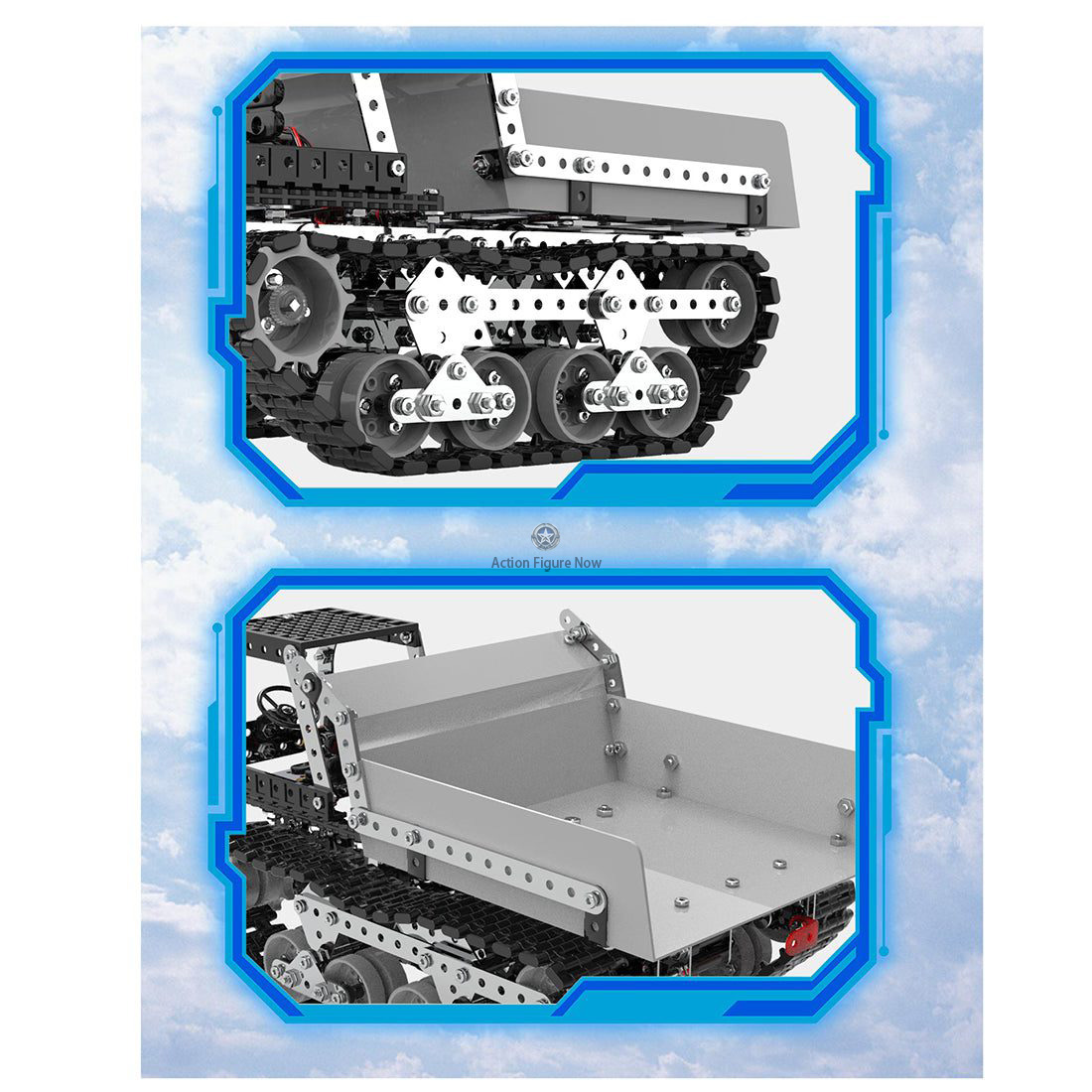 934Pcs 2.4Ghz 10CH Metal RC Tracked Dump Truck Model Puzzle 934Pcs 2.4Ghz 10CH Metal RC Tracked Dump Truck Model Puzzle