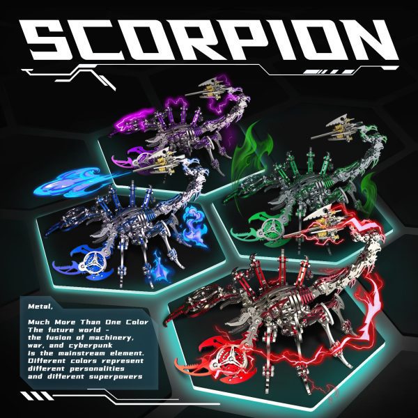 Scorpion King 4-Piece Stainless Steel 3D Metal Puzzle Set ??Premium Edition