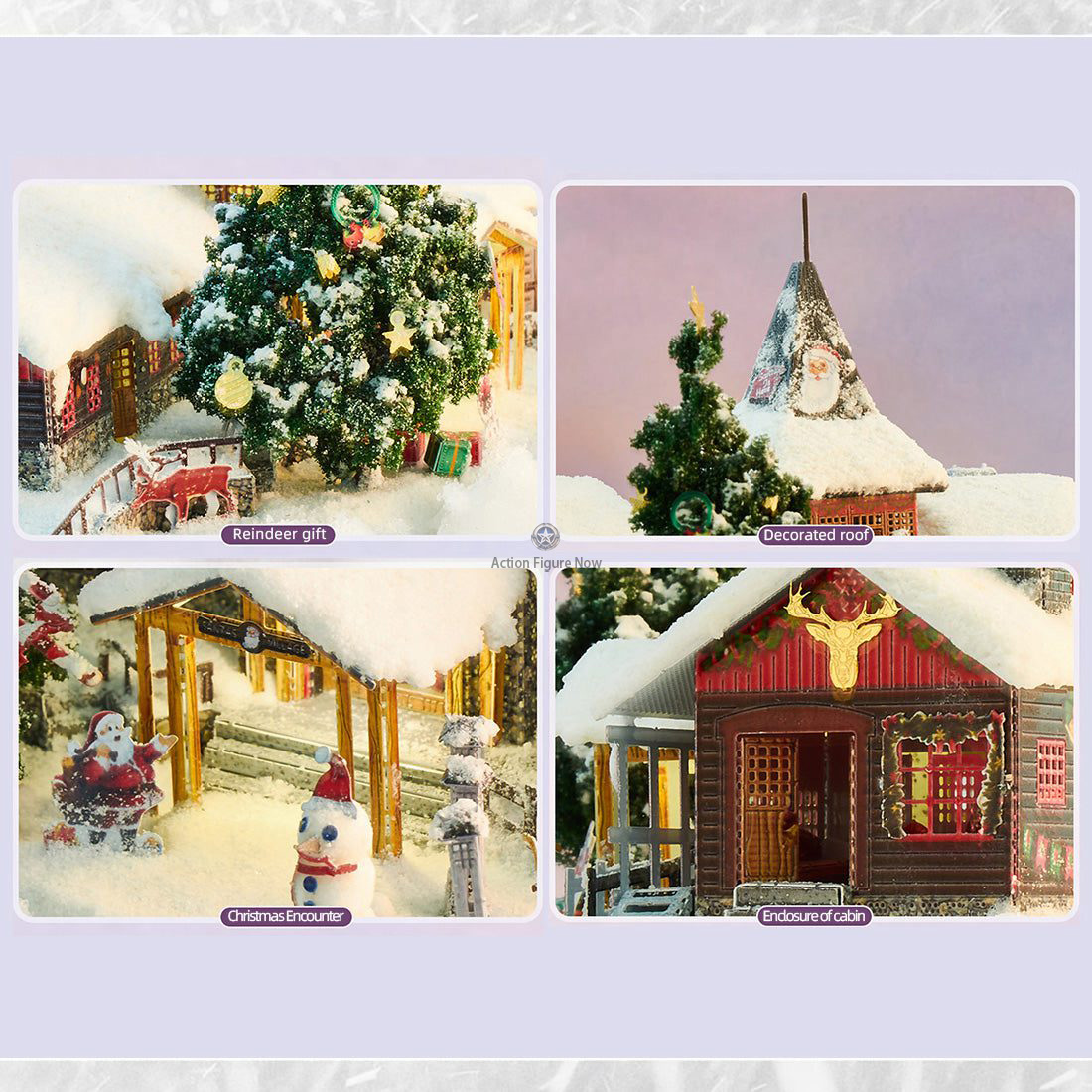 Christmas Bundle: Santa Claus, Golden Elk, and Winter Village 3D Metal Puzzles Christmas Bundle: Santa Claus, Golden Elk, and Winter Village 3D Metal Puzzles