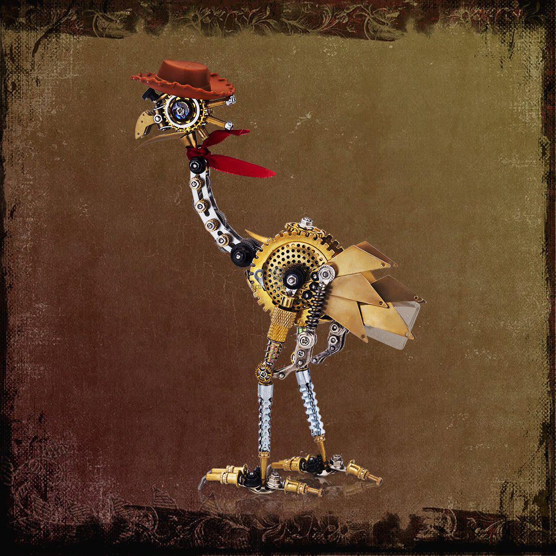 350PCS Classic Ostrich Western Cowboy 3D Metal Model Kits Steampunk Animal Building Kit 350PCS Classic Ostrich Western Cowboy 3D Metal Model Kits Steampunk Animal Building Kit