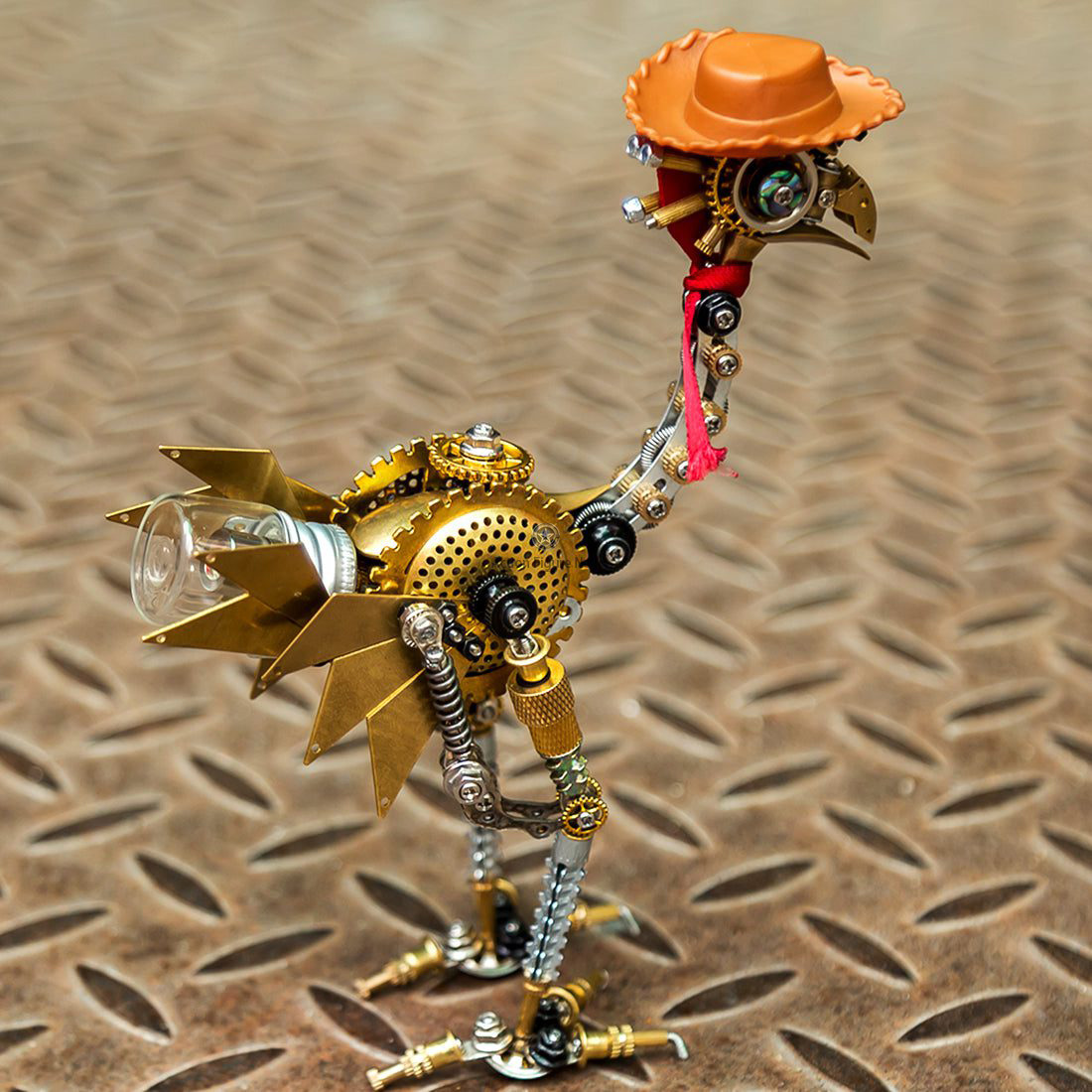 350PCS Classic Ostrich Western Cowboy 3D Metal Model Kits Steampunk Animal Building Kit 350PCS Classic Ostrich Western Cowboy 3D Metal Model Kits Steampunk Animal Building Kit