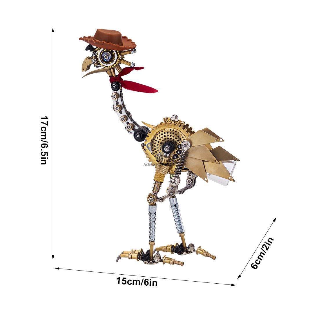 350PCS Classic Ostrich Western Cowboy 3D Metal Model Kits Steampunk Animal Building Kit 350PCS Classic Ostrich Western Cowboy 3D Metal Model Kits Steampunk Animal Building Kit