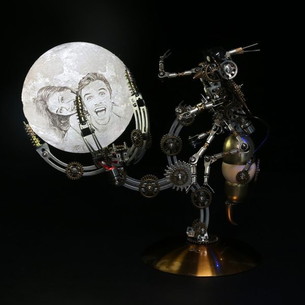 Custom Wasp on the Moon Lamp 3D Metal Model Kits Assembly: DIY 627 Pieces