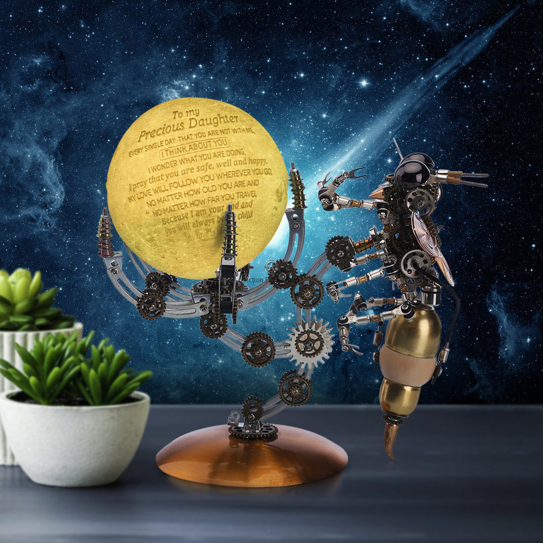 Custom Wasp on the Moon Lamp 3D Metal Model Kits Assembly: DIY 627 Pieces Custom Wasp on the Moon Lamp 3D Metal Model Kits Assembly: DIY 627 Pieces