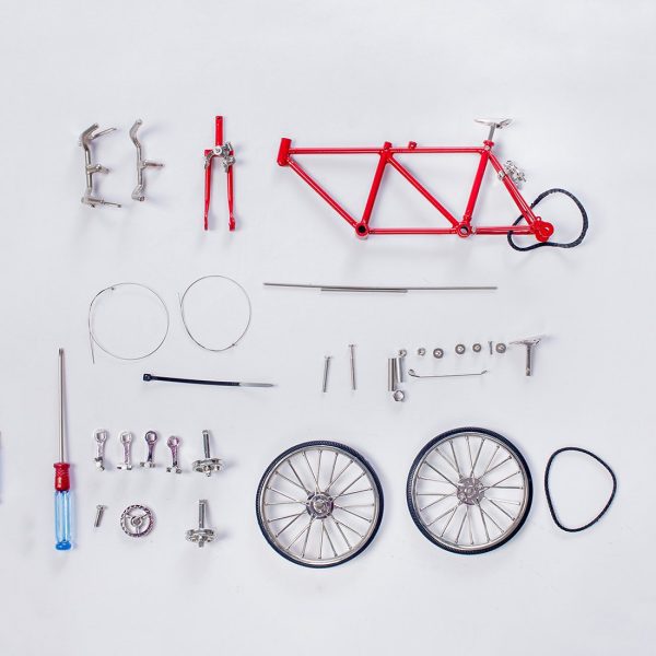 DIY Assembly Tandem Bicycle 3D Metal Model Puzzle Kit