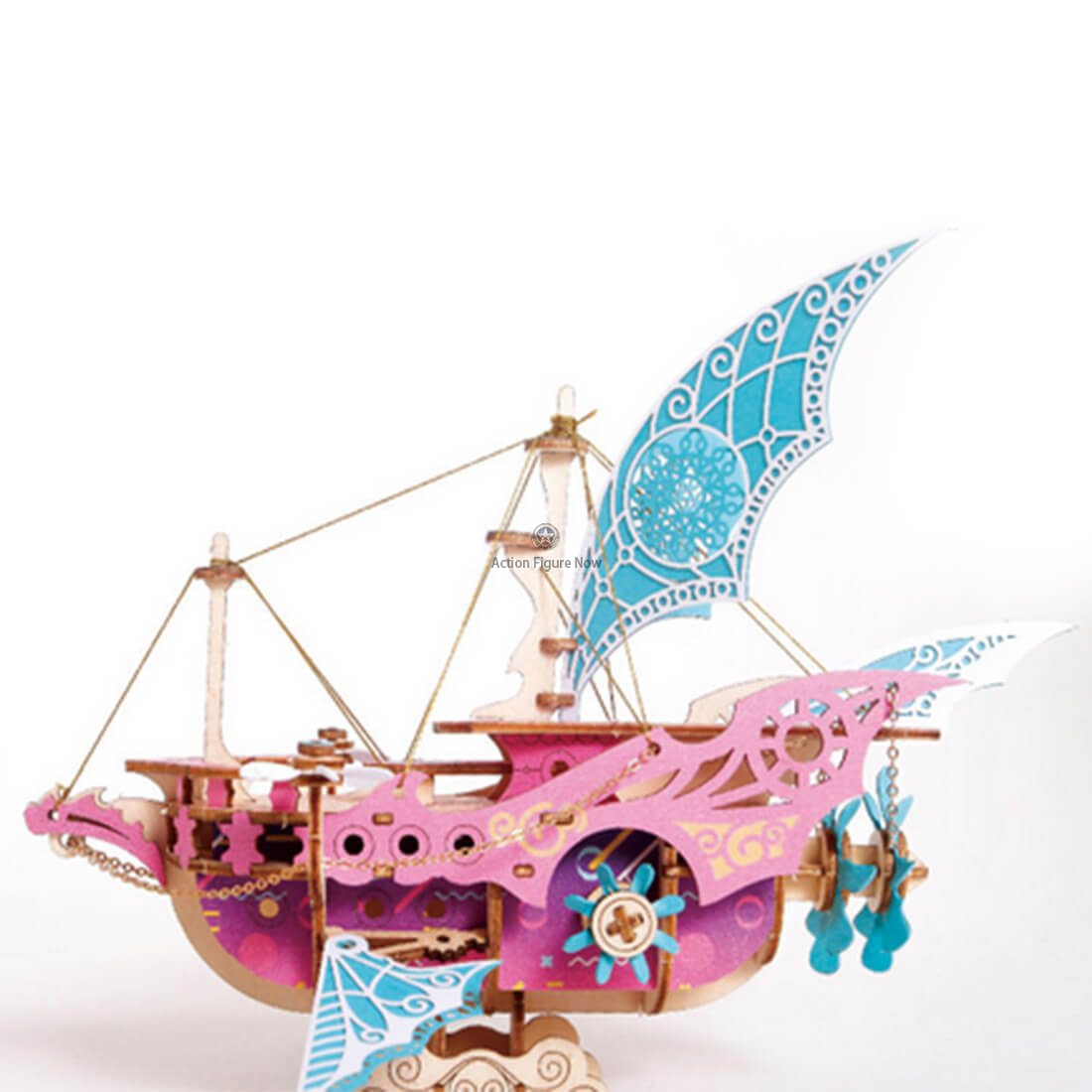 3D Wooden Fantasy Arabian Spaceship Steampunk Toy Model 3D Wooden Fantasy Arabian Spaceship Steampunk Toy Model