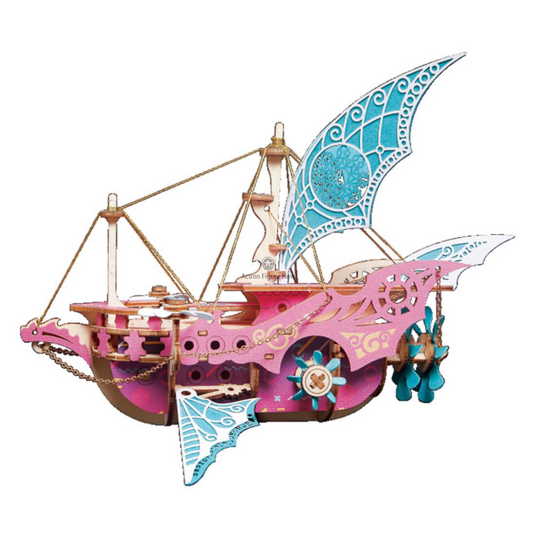 3D Wooden Fantasy Arabian Spaceship Steampunk Toy Model 3D Wooden Fantasy Arabian Spaceship Steampunk Toy Model