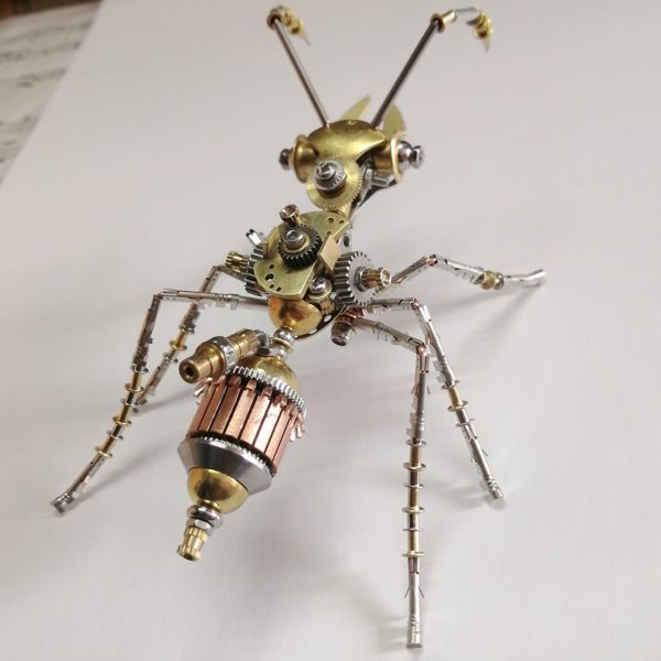 DIY Mini Steampunk Brass Ant 3D Metal Assembly Puzzle