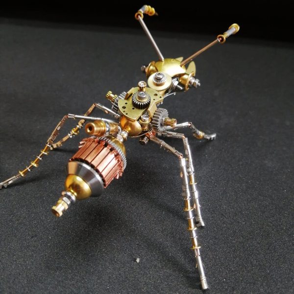 DIY Mini Steampunk Brass Ant 3D Metal Assembly Puzzle