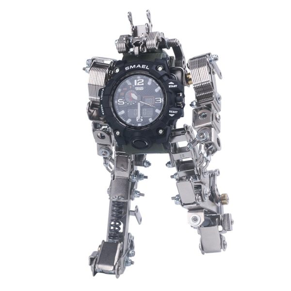 DIY Metal Robot Mecha Model 3D Puzzle Kits with Exclusive Watch