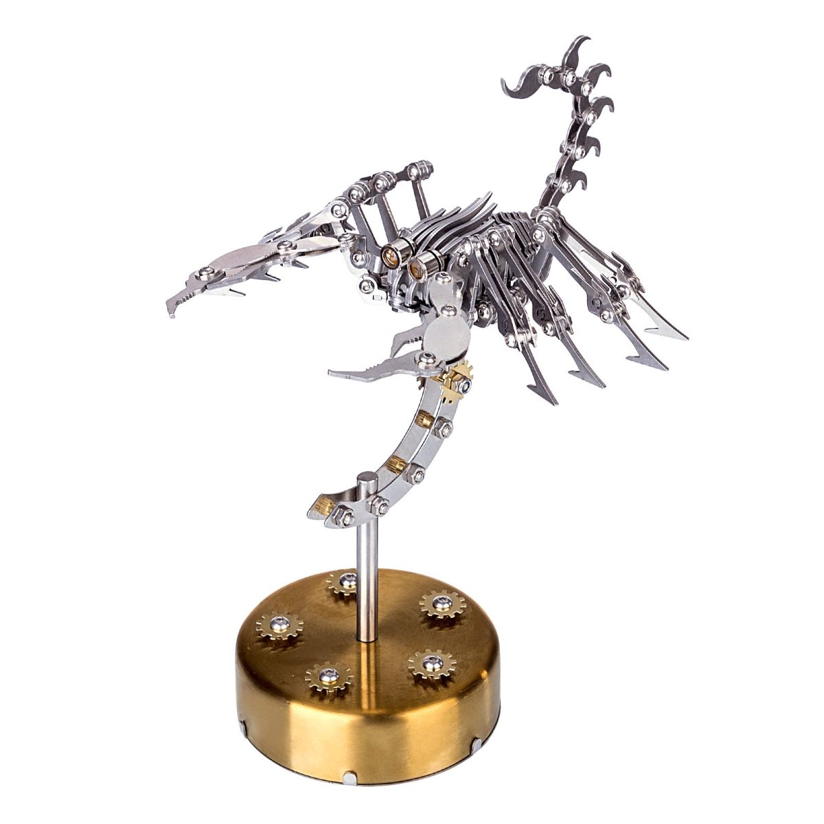 DIY Metal 3D Scorpion Figure 274Pcs Puzzle Model Building Kit for Adults and Kids, with Light