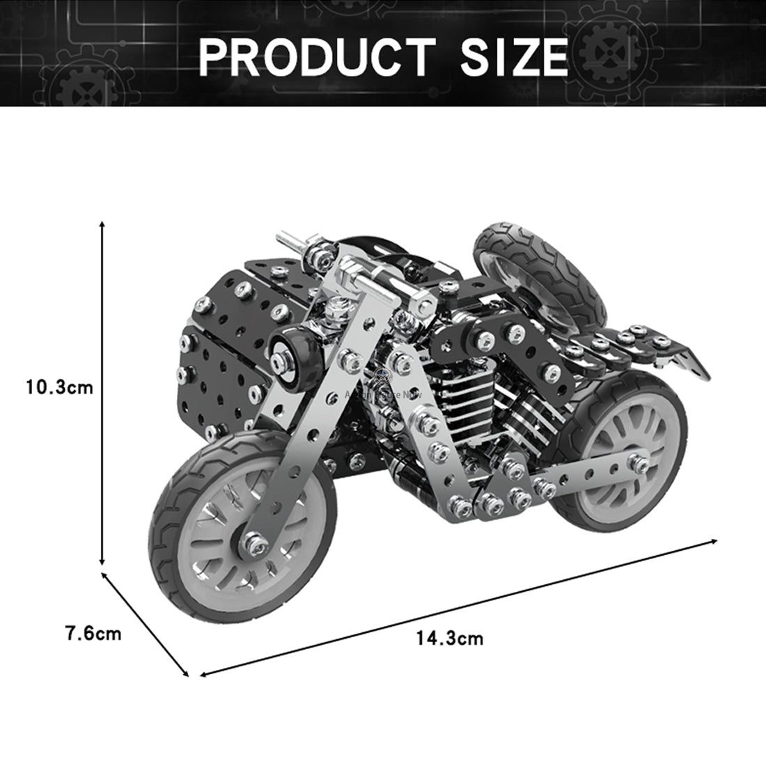 DIY Side Tricycle Assembly Model, 3D Motorcycle Puzzle Kit with 377 Stainless Steel Screw Toys DIY Side Tricycle Assembly Model, 3D Motorcycle Puzzle Kit with 377 Stainless Steel Screw Toys