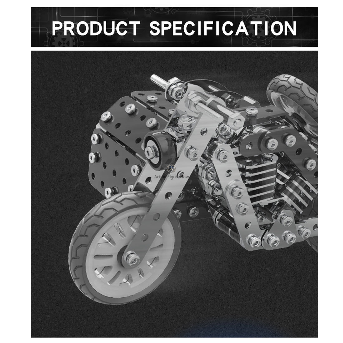 DIY Side Tricycle Assembly Model, 3D Motorcycle Puzzle Kit with 377 Stainless Steel Screw Toys DIY Side Tricycle Assembly Model, 3D Motorcycle Puzzle Kit with 377 Stainless Steel Screw Toys