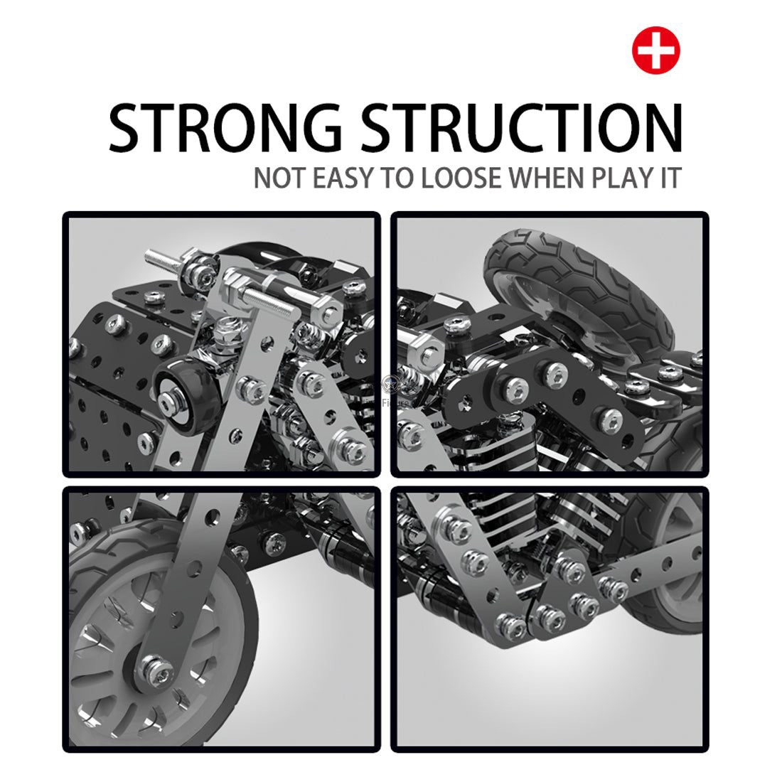 DIY Side Tricycle Assembly Model, 3D Motorcycle Puzzle Kit with 377 Stainless Steel Screw Toys DIY Side Tricycle Assembly Model, 3D Motorcycle Puzzle Kit with 377 Stainless Steel Screw Toys