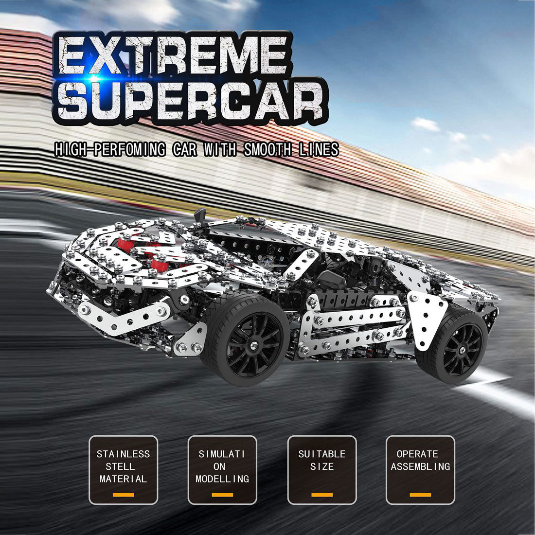 Build Your Own Sports Car Puzzle Model: Immerse Yourself in the World of High-Performance Cars with Our 867-Piece 3D Metal Screw Kit Build Your Own Sports Car Puzzle Model: Immerse Yourself in the World of High-Performance Cars with Our 867-Piece 3D Metal Screw Kit
