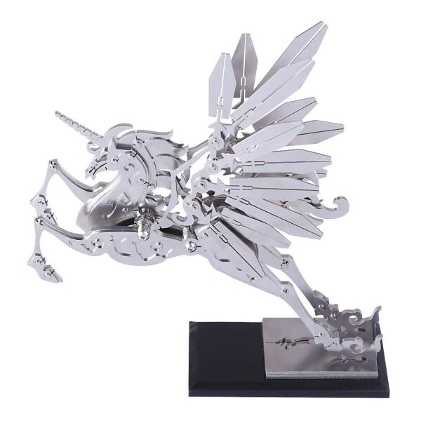 3D Stainless Steel Metal Puzzle Model: Medium Unicorn