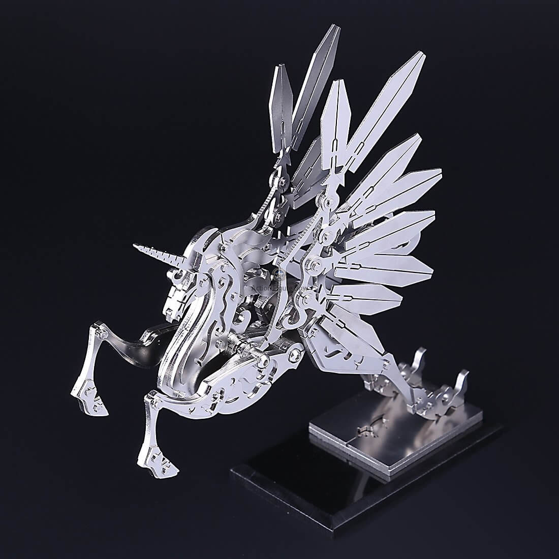3D Stainless Steel Metal Puzzle Model: Medium Unicorn 3D Stainless Steel Metal Puzzle Model: Medium Unicorn
