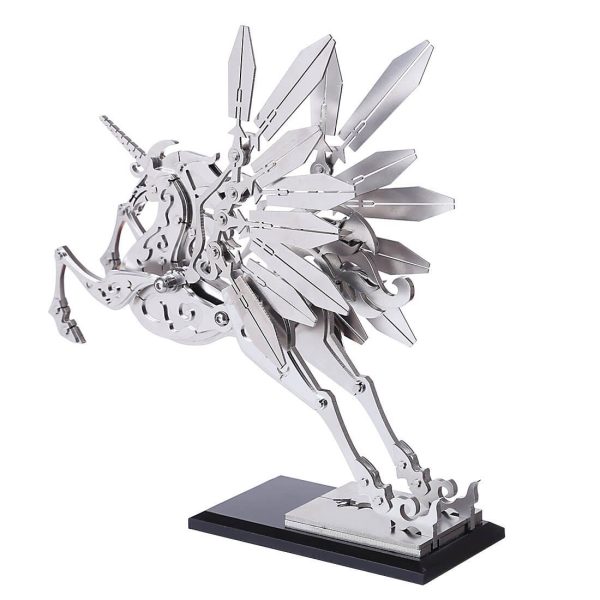 3D Stainless Steel Metal Puzzle Model: Medium Unicorn