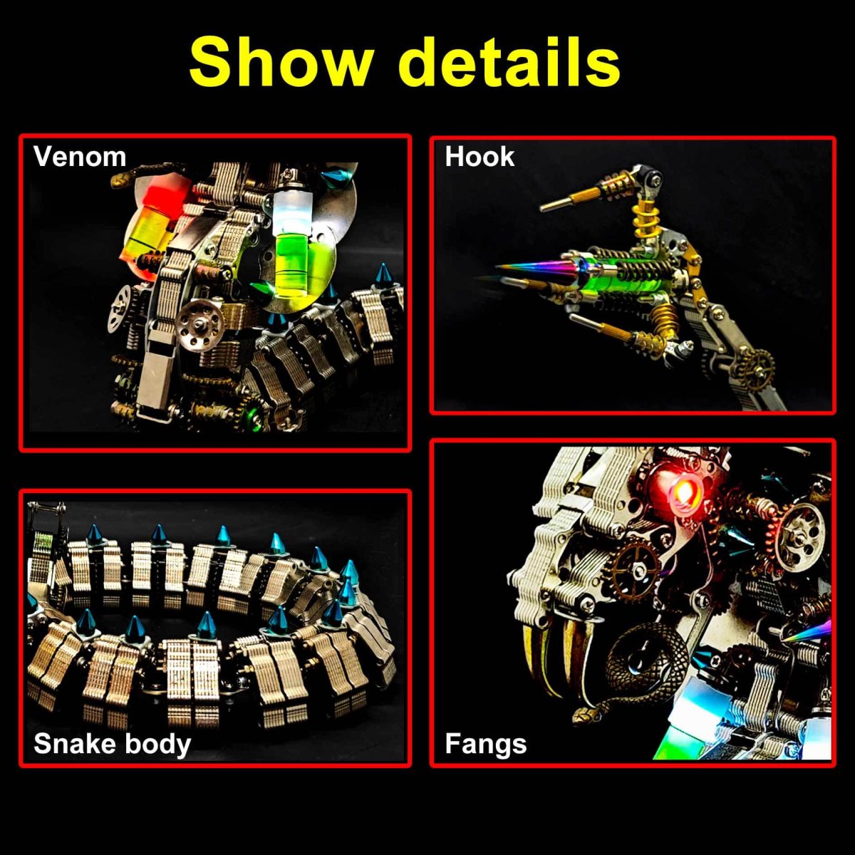 3D Cobra Snake Mechanical Model Kits (1000+PCS)