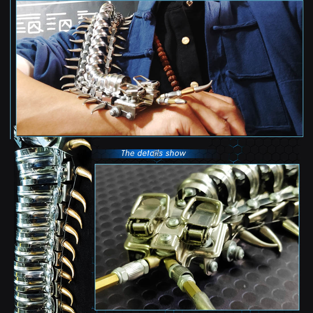 Mechanical Flying Centipede 3D Metal Model Kits Ornament Mechanical Flying Centipede 3D Metal Model Kits Ornament