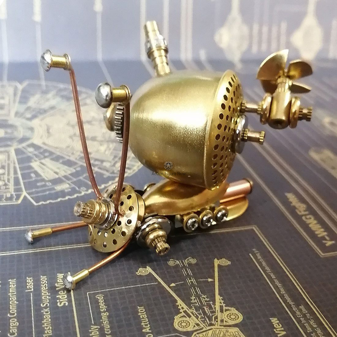 Golden Mechanical Punk Style Metal Insect Snail Puzzle Assembly Kit for Home Decor and Creative Gift Golden Mechanical Punk Style Metal Insect Snail Puzzle Assembly Kit for Home Decor and Creative Gift