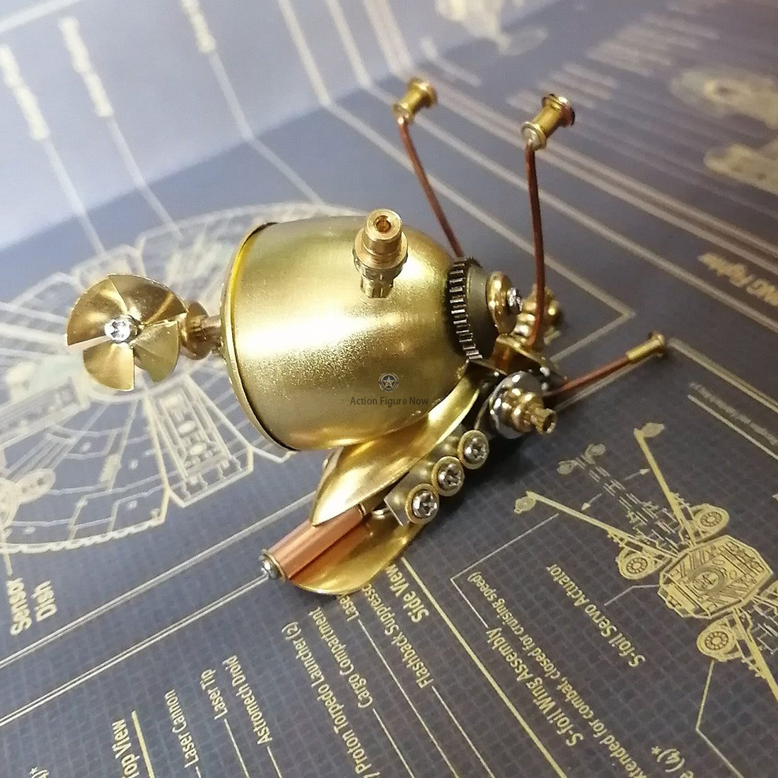 Golden Mechanical Punk Style Metal Insect Snail Puzzle Assembly Kit for Home Decor and Creative Gift Golden Mechanical Punk Style Metal Insect Snail Puzzle Assembly Kit for Home Decor and Creative Gift