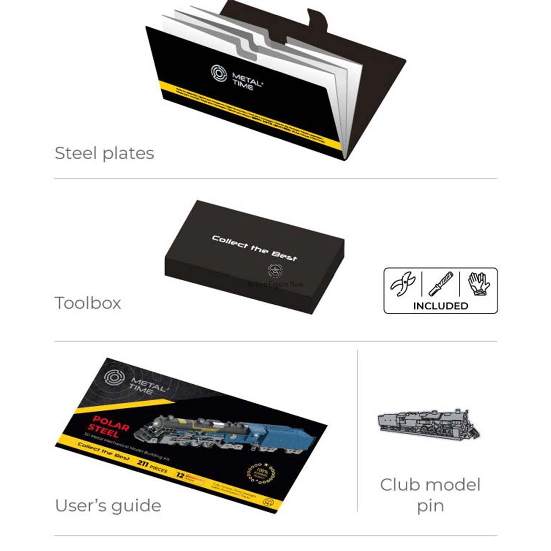 Mechanical Polar Steel Train Ride Model: DIY 3D Metal Puzzle Railway Assembly Kit Mechanical Polar Steel Train Ride Model: DIY 3D Metal Puzzle Railway Assembly Kit