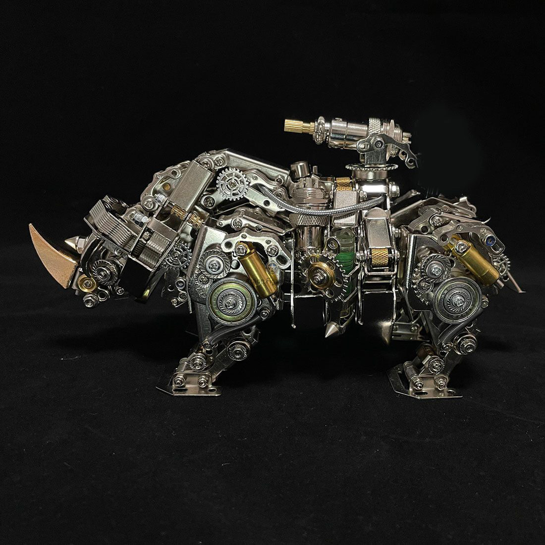 3D Metal Puzzle Animal Assembly Model - Mechanical Rhino (700+ Pieces) 3D Metal Puzzle Animal Assembly Model - Mechanical Rhino (700+ Pieces)