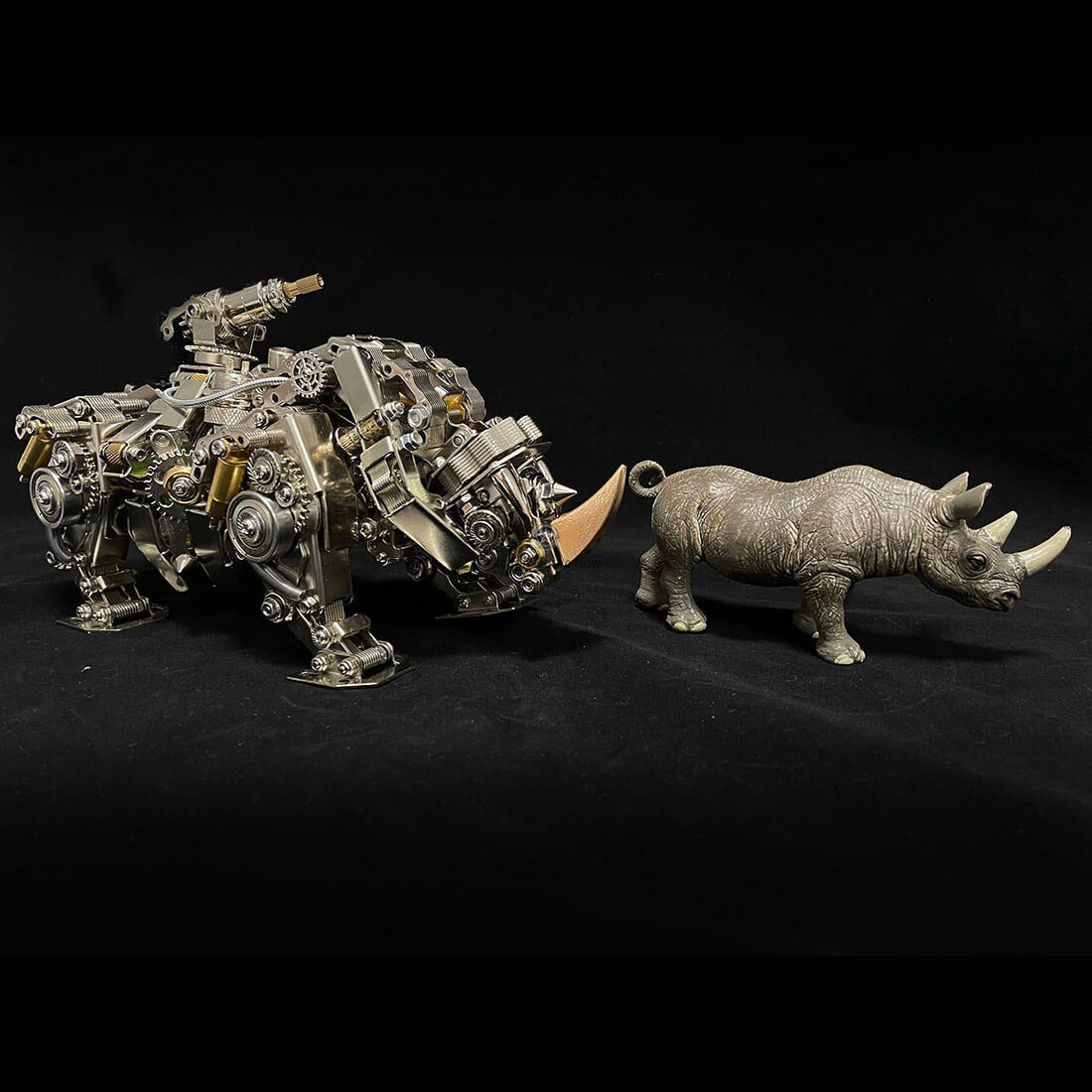 3D Metal Puzzle Animal Assembly Model - Mechanical Rhino (700+ Pieces) 3D Metal Puzzle Animal Assembly Model - Mechanical Rhino (700+ Pieces)