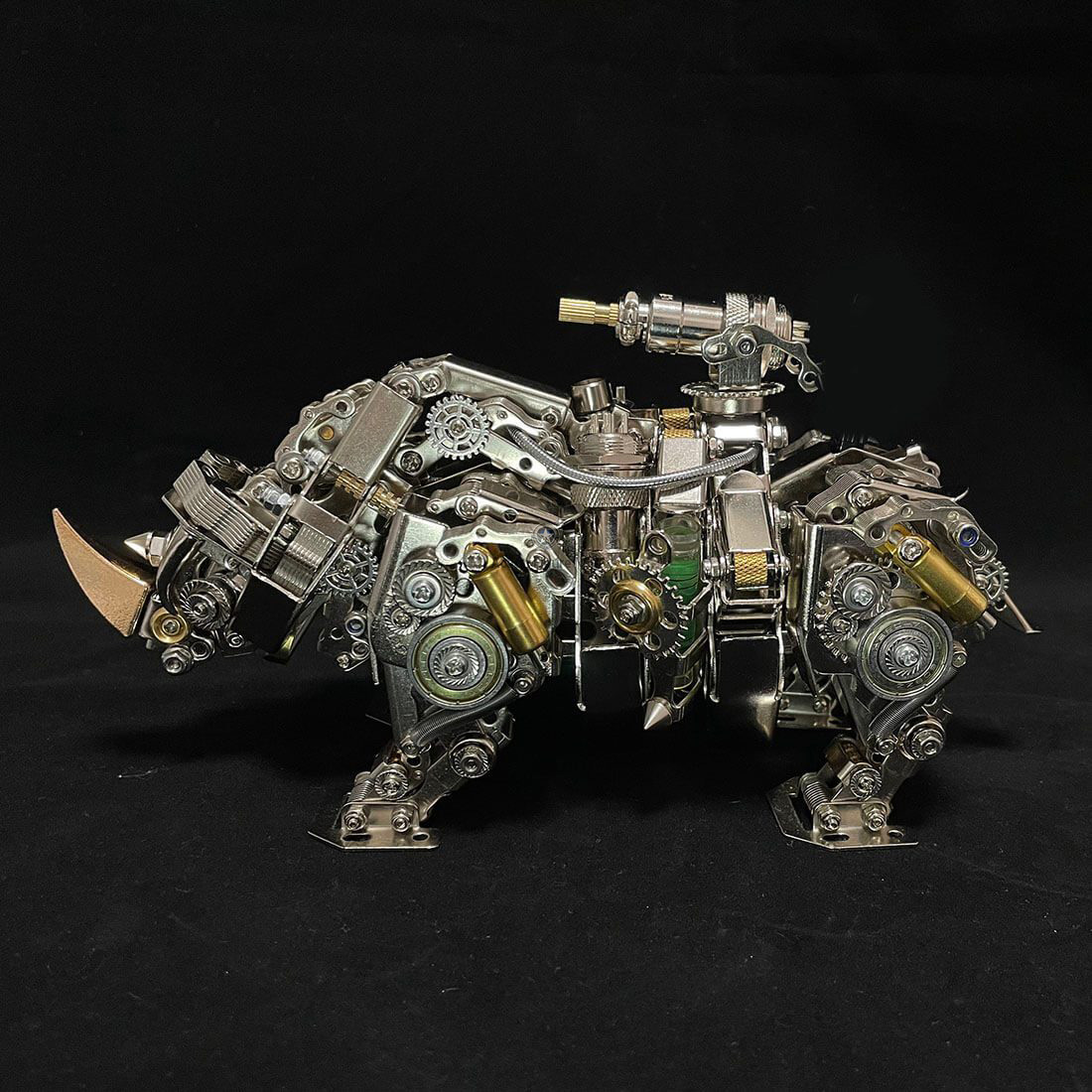 3D Metal Puzzle Animal Assembly Model - Mechanical Rhino (700+ Pieces) 3D Metal Puzzle Animal Assembly Model - Mechanical Rhino (700+ Pieces)