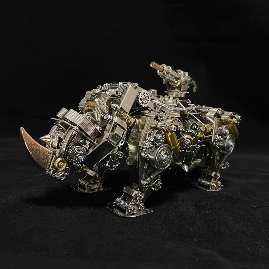 3D Metal Puzzle Animal Assembly Model - Mechanical Rhino (700+ Pieces) 3D Metal Puzzle Animal Assembly Model - Mechanical Rhino (700+ Pieces)